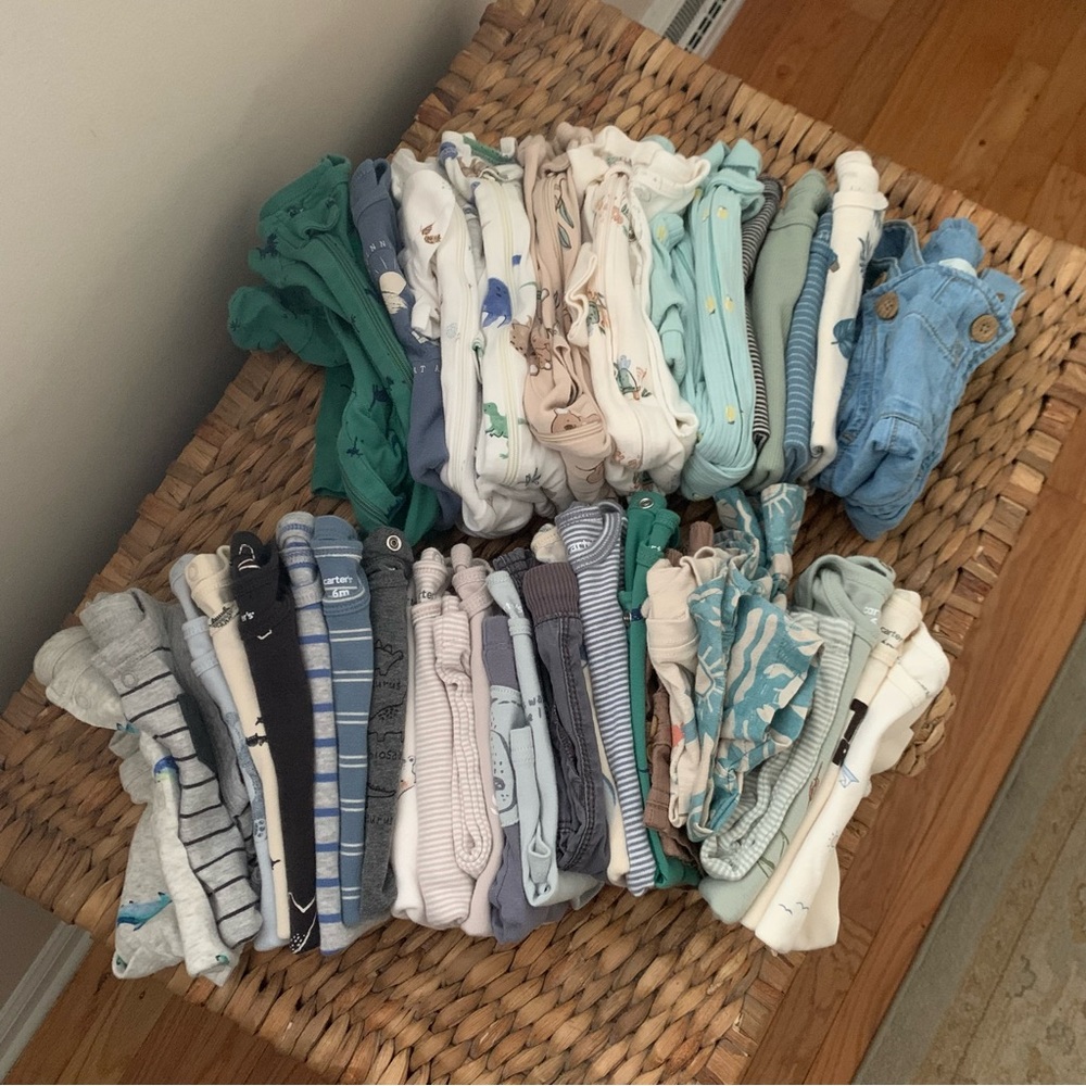 Carter’s 40-Piece Lot, Size 3-6 Months, Unisex Baby Clothes